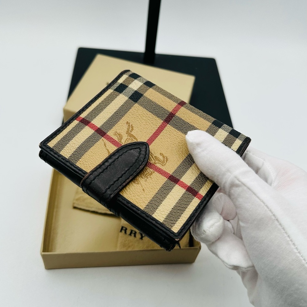 Burberry Nova Plaid Leather Wallet - Picture 4 of 13